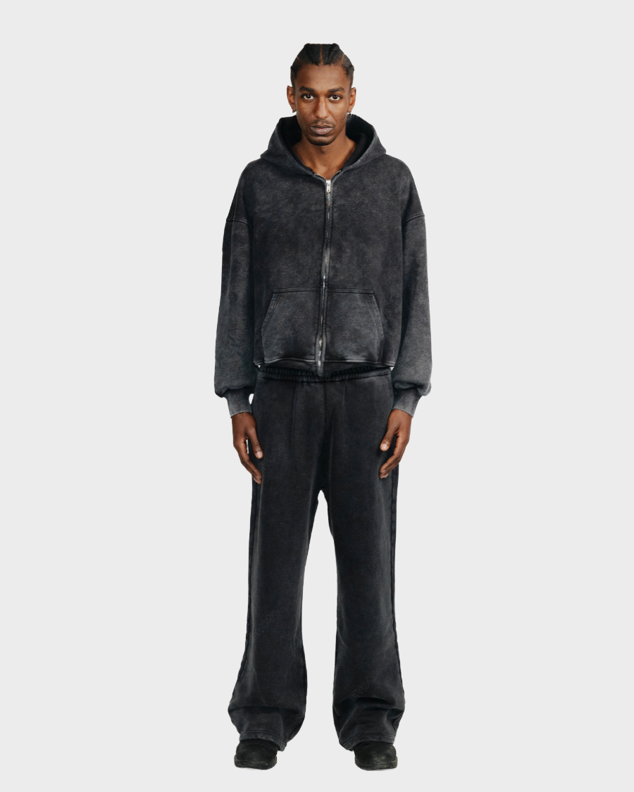 ZIP HOODIE ‘VINTAGE BLACK’