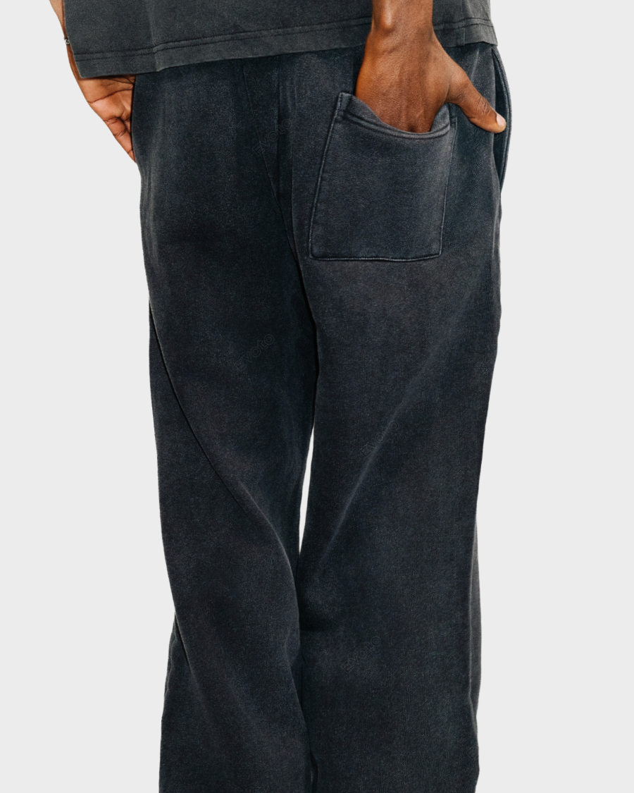 STRAIGHT-LEG PANTS 'VINTAGE BLACK'