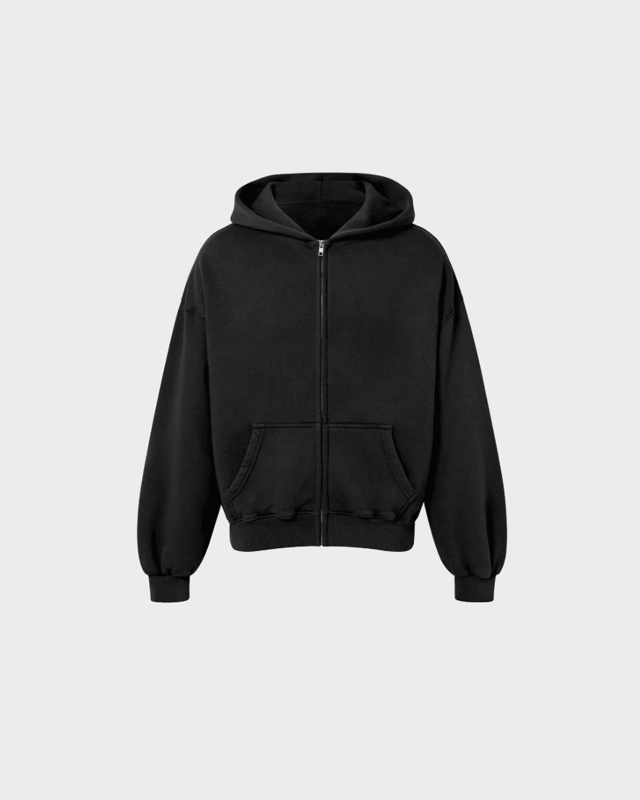 ZIP HOODIE 'BLACK'
