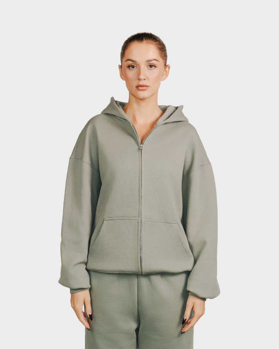 ZIP HOODIE 'VINTAGE OLIVE'