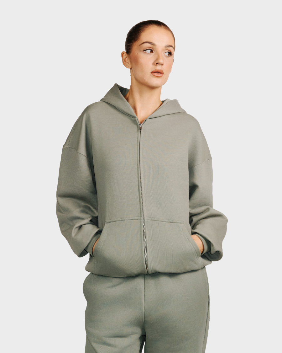 ZIP HOODIE 'VINTAGE OLIVE'