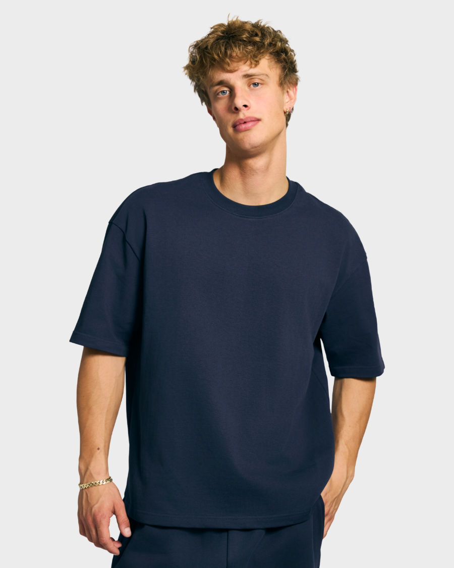 HEAVY BOX FIT T-SHIRT 'NAVY'