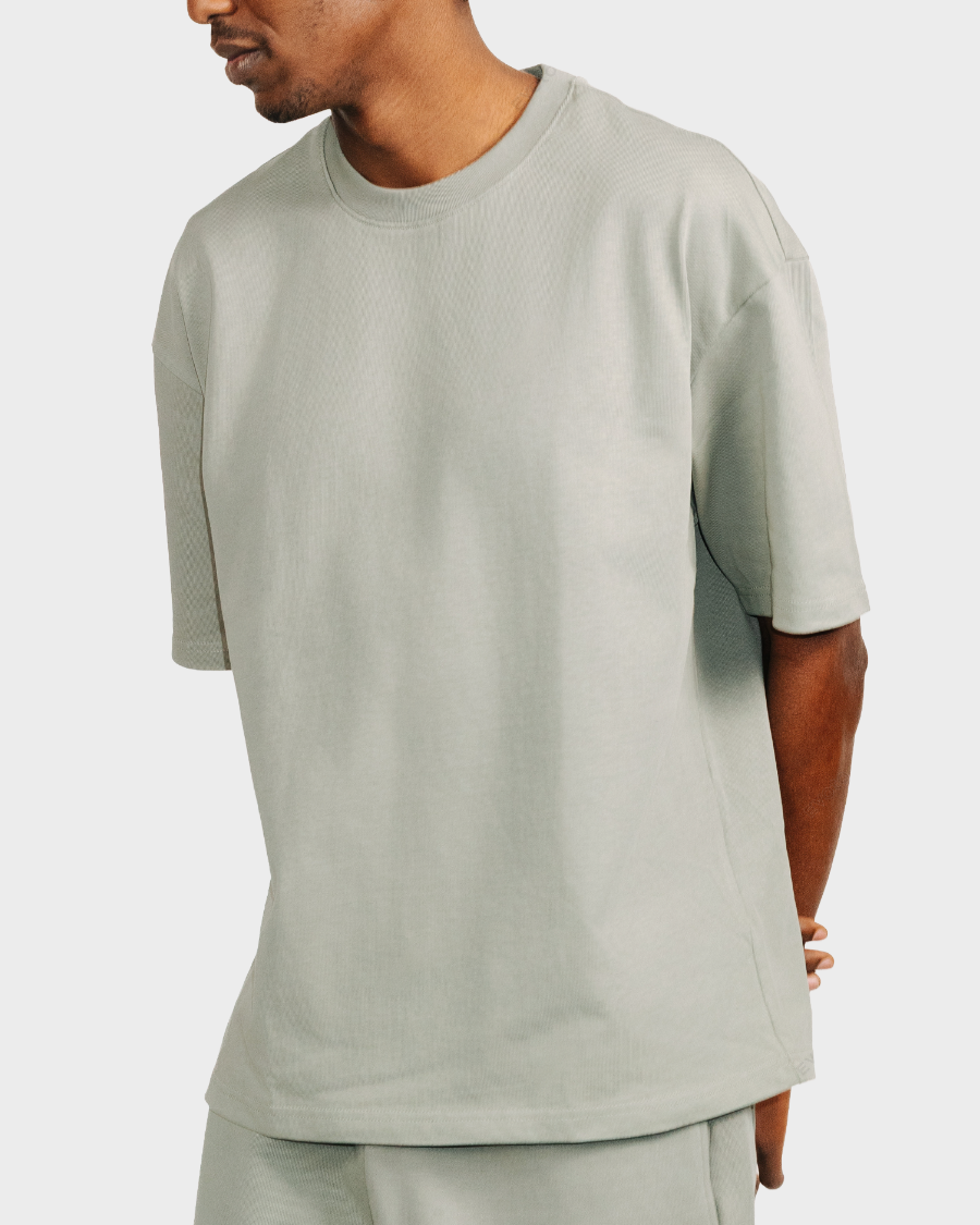 HEAVY BOX FIT T-SHIRT 'VINTAGE OLIVE'