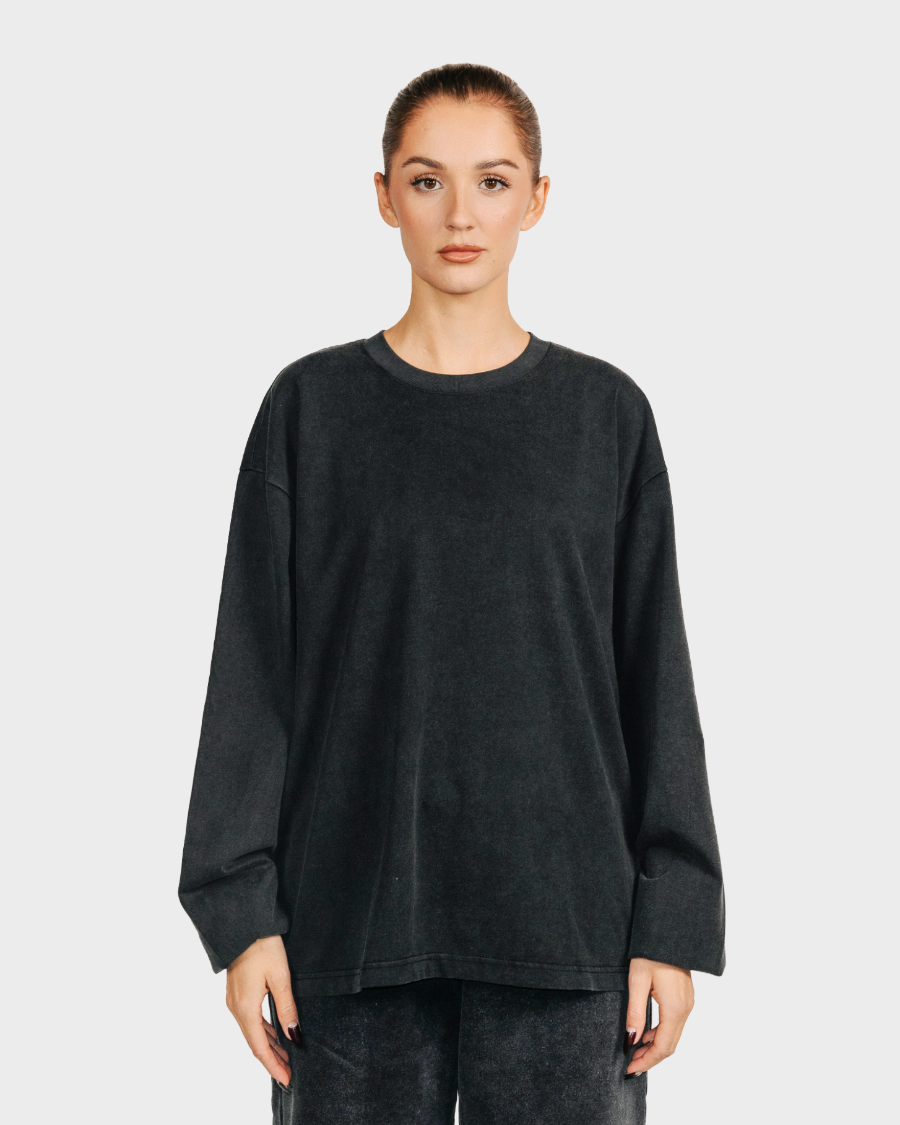 HEAVY LONG SLEEVE 'VINTAGE BLACK'