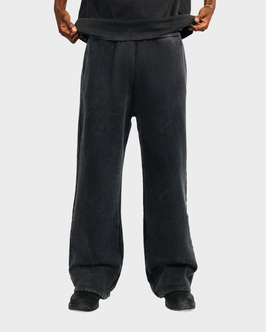 STRAIGHT-LEG PANTS 'VINTAGE BLACK'