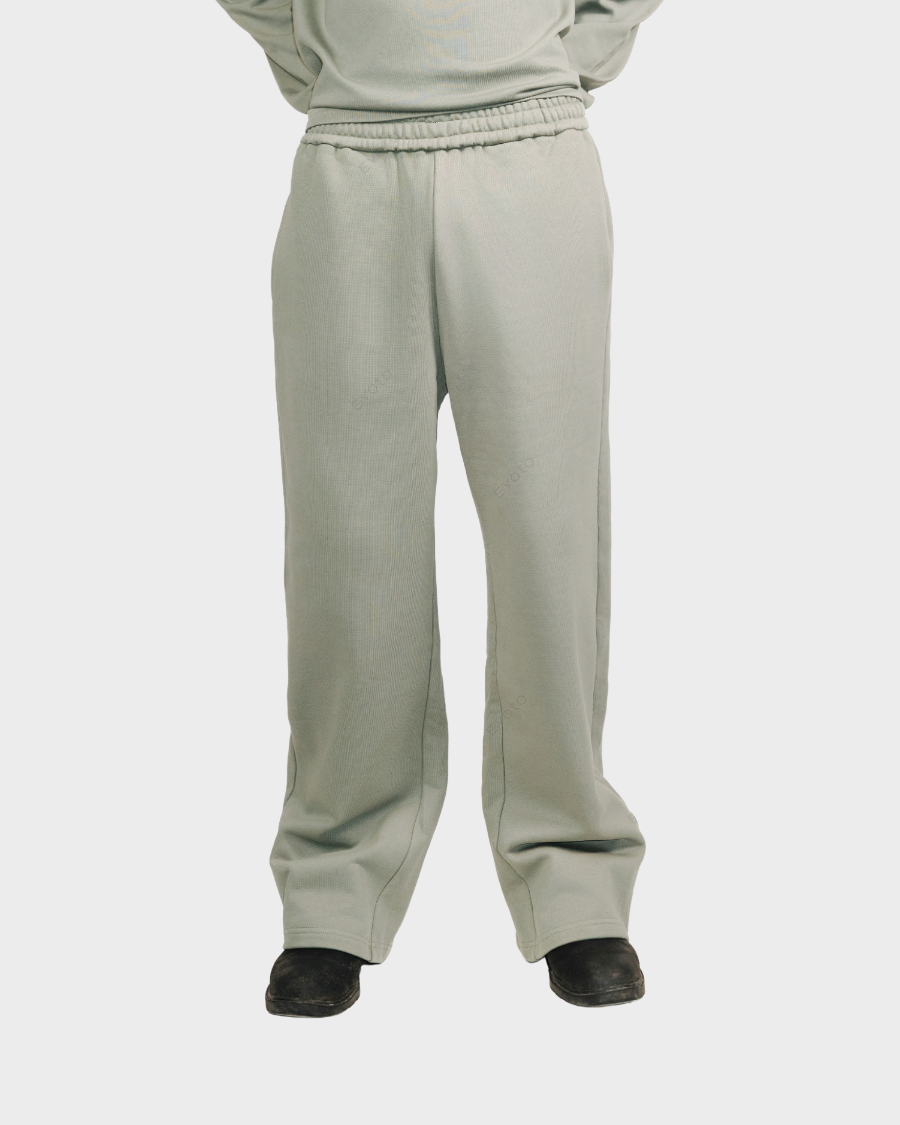 STRAIGHT-LEG PANTS 'VINTAGE OLIVE'