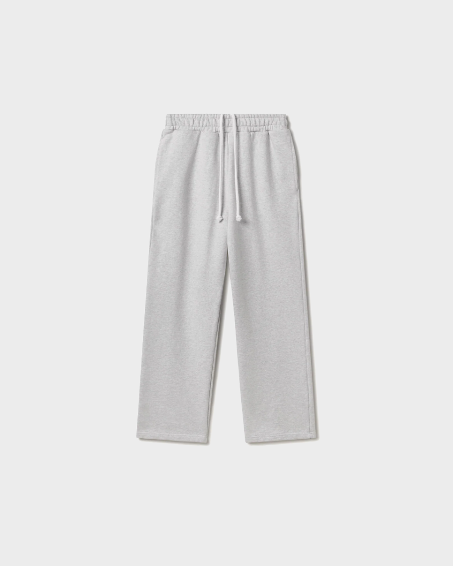 STRAIGHT-LEG PANTS 'HEATHER GREY'