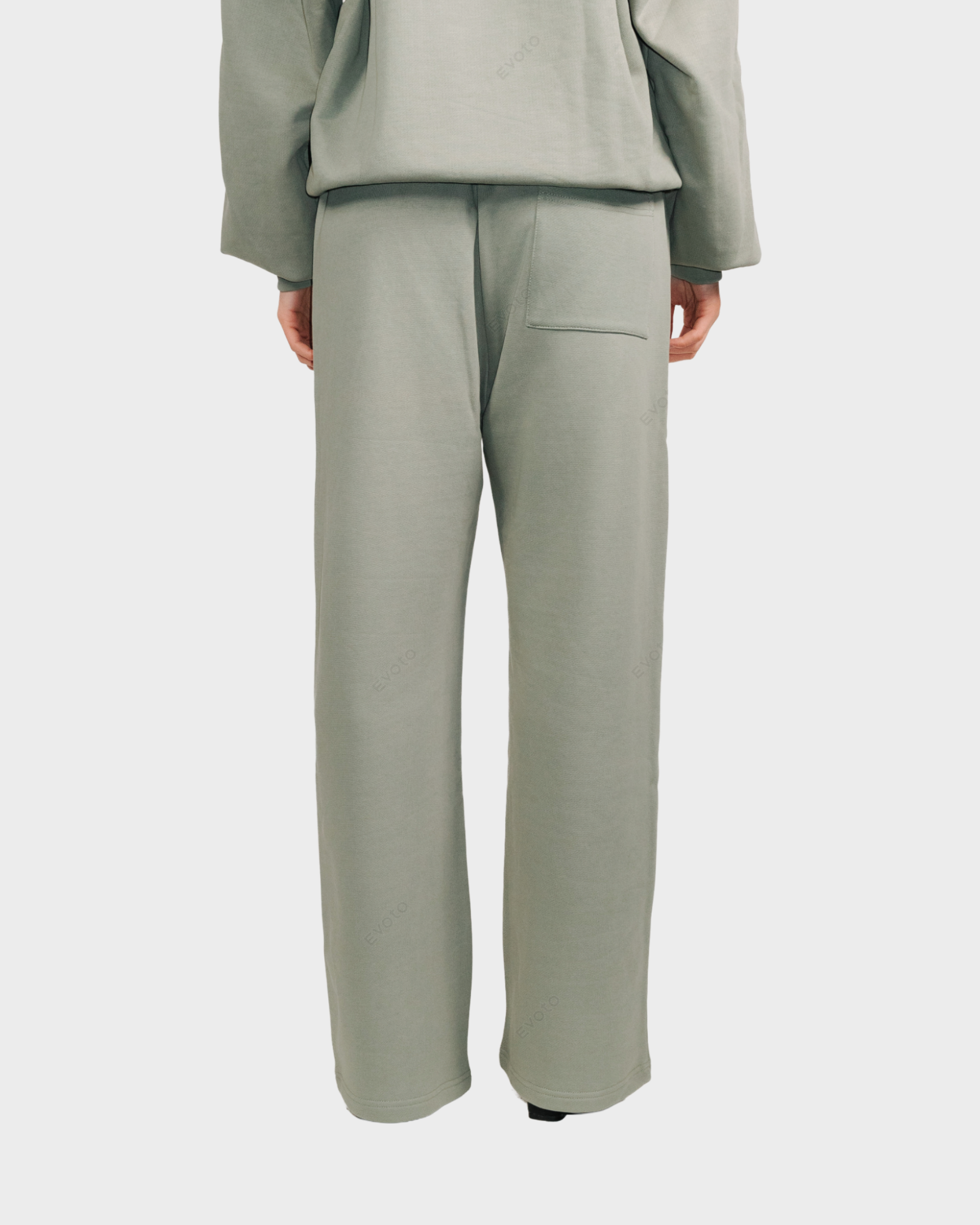 STRAIGHT-LEG PANTS 'VINTAGE OLIVE'