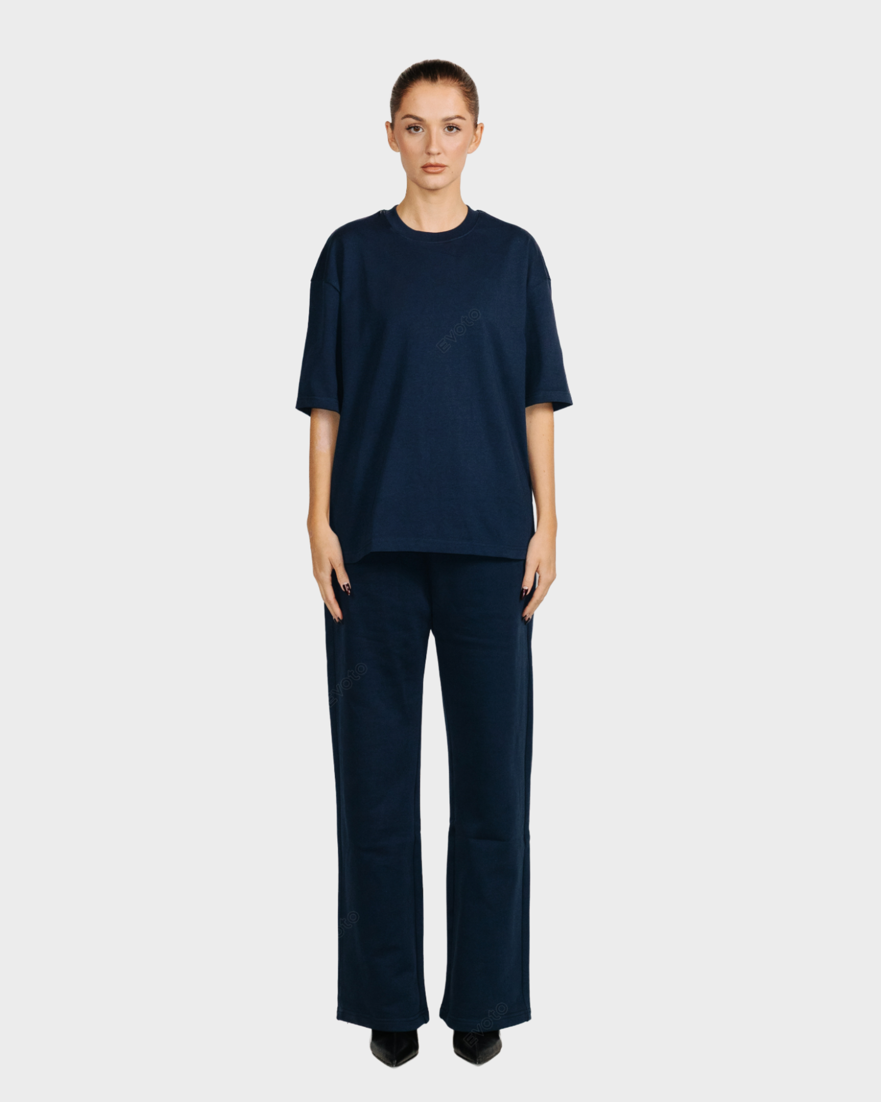 HEAVY BOX FIT T-SHIRT 'NAVY'